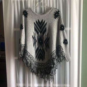 Ladies sweater poncho